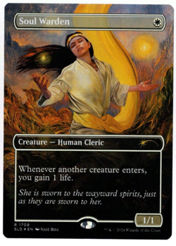 Soul Warden 1708 Borderless Rainbow Foil Julie Bell Secret Lair MTG Near Mint - Image 1