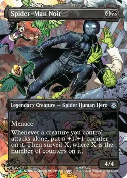 Spider-Man Noir - Foil - Borderless U MTG Marvel's Spider-Man M/NM, English - Image 1