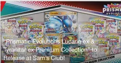 POKEMON LUCARIO TYRANITAR EX PREMIUM COLLECTION PRISMATIC EVOLUTIONS - Image 3