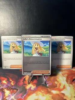 Pokemon TCG Lillie's Determination 119/132 Mega Evolution Reverse Holo NM + Base - Image 1