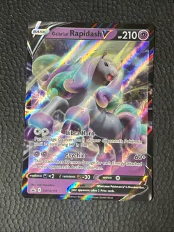 Pokemon Galarian Rapidash V Sword & Shield Black Star Promo Holo SWSH111 - Image 1
