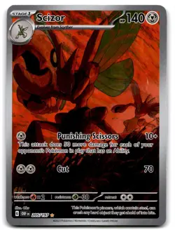 2023 Scarlet & Violet Series - Obsidian Flames Scizor Gold Star #205 OBFen - Image 1