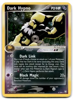 2004 EX - Team Rocket Returns Dark Hypno Stage 1/Rare Holo #6 NRMT - Image 1
