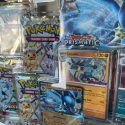 Pokemon TCG SV Prismatic Evolutions Lucario EX & Tyranitar EX Premium Collection - Image 4