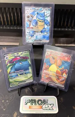 Pokemon TCG 151 Venusaur 182, Charizard 183, Blastoise 184 Full Art Set Nm - Image 1