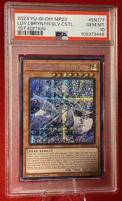 YuGiOh MP23-EN177 Lady Labrynth o t Silver Castle - Prismatic Secret Rare PSA 10 - Image 1