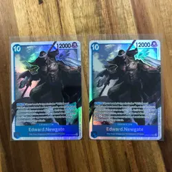 2 - Edward Newgate SR OP08-043 English ONE PIECE Card Game Two Legends IN HAND - Image 1