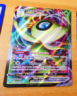 POKEMON REGNE DE GLACE CARD HOLO CARTE Celebi Vmax 008/198 EB06 FR VF MINT - Image 1