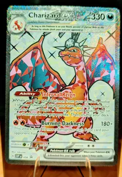Pokemon TCG Charizard ex 056 Sv: Scarlet & Violet PROMO CARD! NM+! Stunning! - Image 1