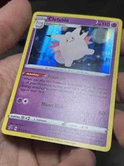 Clefable 075/192 Pokemon TCG Card Swsh02: Rebel Clash Holo Rare (Heavy Play) - Image 2