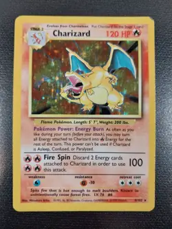 Charizard #4/102 Base Set Holo Rare Pokemon Card MP Moderately Played Free Ship - Image 3