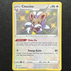 Cinccino SV094/SV122 Shining Fates Shiny Vault Shiny Holo Rare Pokemon Card NM+ - Image 2