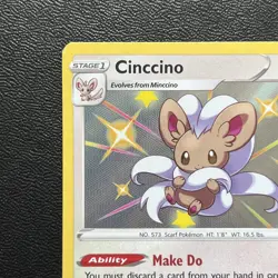 Cinccino SV094/SV122 Shining Fates Shiny Vault Shiny Holo Rare Pokemon Card NM+ - Image 3