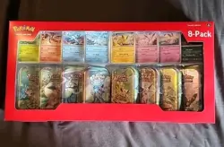 1x Pokemon TCG Prismatic Evolutions Costco 8 Mini-Tin Bundle w/ Promo Cards NEW - Image 1