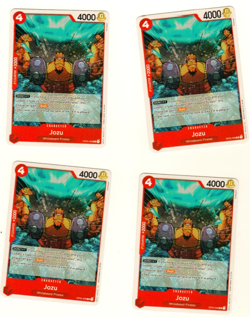 Set Of 4 Jozu OP02-008 Paramount War One Piece Trading Card - Image 1