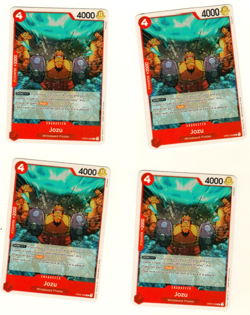 Set Of 4 Jozu OP02-008 Paramount War One Piece Trading Card - Image 3