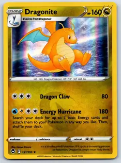 Dragonite - Holo Rare - Silver Tempest 131/195 Pokemon 151 Card NM - Image 1