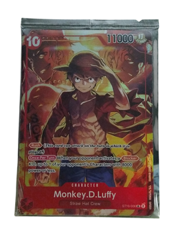 Sealed Promo Card One Piece TCG Treasure Booster Monkey D Luffy ST10-006 SR New - Image 1