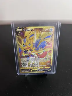 Pokemon TCG Zacian v Sword & Shield Base Set Holo Card 211/202 Secret Rare - Image 3