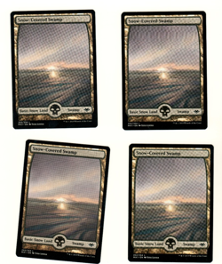 Set Of 4 Snow Covered Swamp 252 Full Art Modern Horizons MTG Playset - Image 1