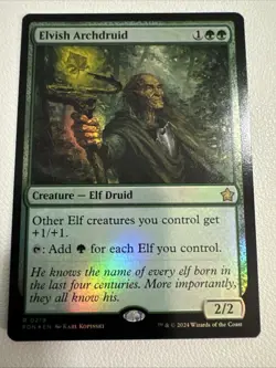 Elvish Archdruid (NM Foil) FDN-0219 Rare MTG - Image 1