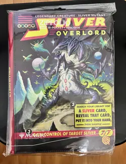 MTG Edge of Eternities Zipfolio 360 18 Pocket Binder Silver Overlord - Image 1