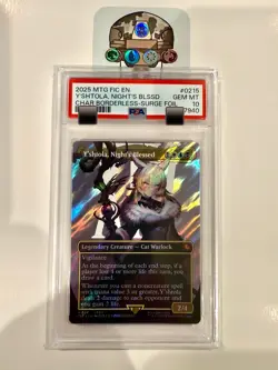 2025 MTG Y'shtola, Night's Blessed Borderless Surge Foil PSA 10 - Image 1