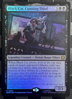 MTG Marvel's Spider-Man - Black Cat, Cunning Thief Rare Foil - Image 1