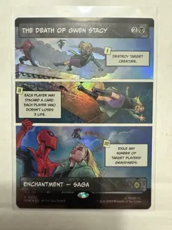 MTG The Death of Gwen Stacy 0223 Foil (Borderless) Marvel's Spider-Man NM SPM - Image 1