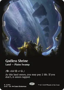 Godless Shrine (Edge of Eternities) - Borderless - NM Pack Fresh MTG - Image 1