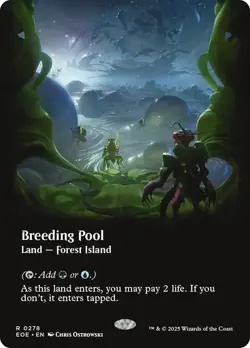 1x NM BORDERLESS Breeding Pool MTG Edge of Eternities SV - Image 1