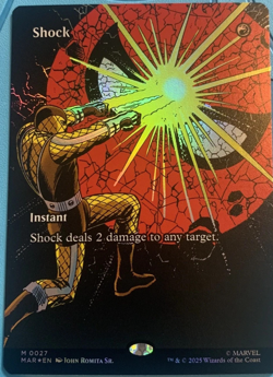 Shock - 0027 - M - Borderless - Foil - Marvel's Spider-Man - MTG - NM/M - Image 1