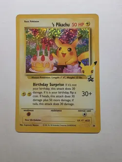 Birthday Pikachu 24 Celebrations Classic Collection Holo Pokemon TCG 2021 NM - Image 1