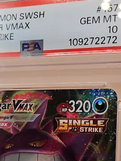 2021 Pokemon Gengar VMAX #157 FA Fusion Strike GEM MINT PSA 10 - Image 5