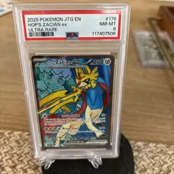 2025 POKEMON JTG EN-JOURNEY TOGETHER ULTRA RARE #176 HOP'S ZACIAN ex PSA 8 - Image 1