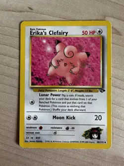 Pokemon TCG Gym Challenge ERIKA'S CLEFAIRY Uncommon, Non-Holo 40/132 - HP/DMG - Image 1