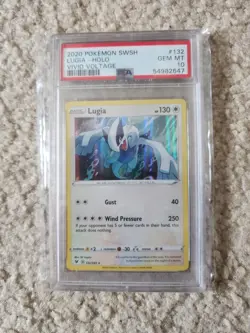2020 Pokemon SWSH Vivid Voltage Lugia 132 Holo PSA 10 - Image 1