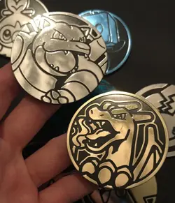8 X Pokemon Large Coins Coin Tokens Shiny Pikachu Eevee Charizard Grookey Eiscue - Image 4