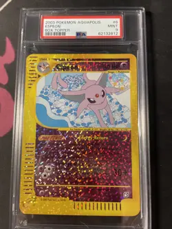 2003 Pokemon Aquapolis Espeon Box Topper #6 PSA 9 MINT - Image 1