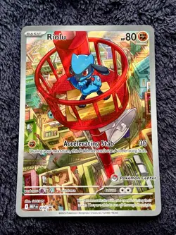 Riolu Pokemon Center Stamped Mega Evolution Promo Black Star NM 10 010 English - Image 1