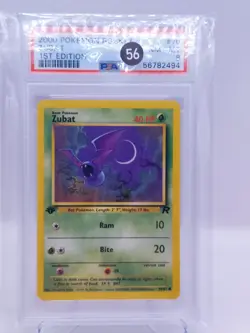 2000 Pokemon Team Rocket 1st Edition Zubat PSA 8 70/82 *Make an Offer* - Image 3