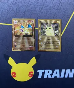 Pokemon Celebrations Set of Gold MetalCards (Charizard 4/102, Pikachu 58/102) - Image 1