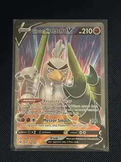 Pokemon TCG SWSH Galarian Sirfetch'd v Full Art #174/185 Vivid Voltage NM - Image 1