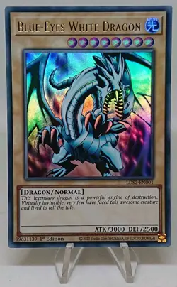 Yu-Gi-Oh Blue-Eyes White Dragon LDS2-EN001 Ultra Rare - Image 1