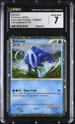 CGC 7 Suicune 2010 Black Star Promos HGSS21 Holo Pokemon Card - Image 1