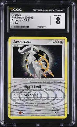 CGC 8 Arceus 2009 Arceus AR5 Holo Pokemon Card - Image 1