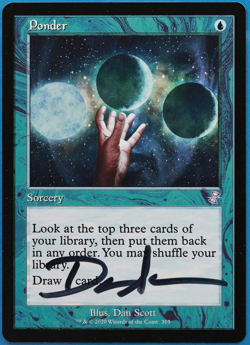 Ponder (Retro Frame) Time Spiral Remastered NM SIGNED CARD (504667) ABUGames - Image 1