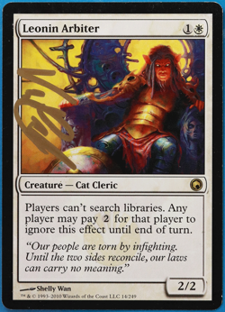Leonin Arbiter Scars of Mirrodin NM White Rare SIGNED CARD (504666) ABUGames - Image 1