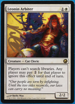 Leonin Arbiter Scars of Mirrodin NM White Rare SIGNED CARD (504665) ABUGames - Image 1