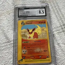 Flareon 8/144 CGC 9 Skyridge Non Holo Rare Pokemon Card - Image 1
